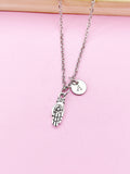 Silver Buddha Palm Hand with Lotus Charm Necklace, New Year Buddhist Jewelry Gift, N5744