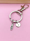 Silver Buddha Palm Hand with Lotus Charm Keychain, New Year Buddhist Jewelry Gift, N5744D
