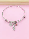 Silver Buddha Palm Hand with Lotus Charm Bracelet, Peace Jewelry Gift, N5744E