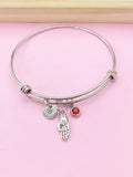 Silver Buddha Palm Hand with Lotus Charm Bracelet, Peace Jewelry Gift, N5744E