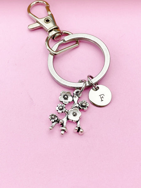 Silver Cherry Blossom Branch Charm Keychain, Peach Blossom Flower Jewelry Gift, N5745E