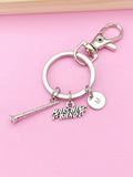 Silver Clarinet Marching Band Charm Keychain, N5763