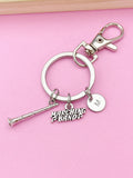 Silver Clarinet Marching Band Charm Keychain, N5763
