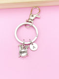Silver Drum Set Musician Charm Keychain, N4787