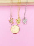 Gold Flying Eagle Charm Necklace, Silver and Rose Gold in Option, N348F