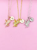 Gold Flying Eagle Charm Necklace, N348M
