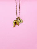 Bronze Fortune Cookie Charm Necklace, N 1751