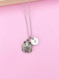 Silver Guinea Pig Charm Necklace, N1881B