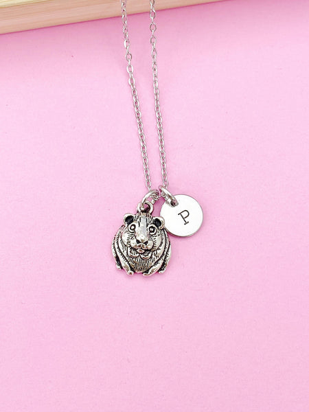 Silver Guinea Pig Charm Necklace, N1881B