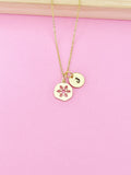 Gold Snowflake Charm Necklace, 18K Gold Plated Snowflake Charm, N2183