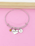 Silver Thank You Charm Bracelet, N1269A