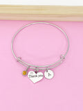Silver Thank You Charm Bracelet, N1269A