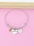 Silver Thank You Charm Bracelet, N1269A