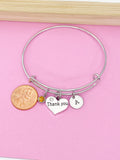 Silver Thank You Charm Bracelet, N1269A