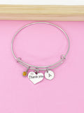 Silver Thank You Charm Bracelet, N1269A
