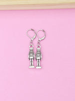 Silver Nutcracker Soldier Ballet Charm Earrings, N676C