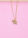 Gold Terrier Dog Charm Necklace, Pet Jewelry