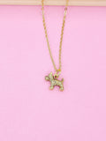 Gold Terrier Dog Charm Necklace, Pet Jewelry