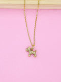 Gold Terrier Dog Charm Necklace, Pet Jewelry