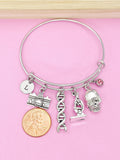 Crime Scene Investigation Bangle, DNA, Microscope, Camera, Forensic Science Specialist, Scientist Gift, Doctor Gift, Researcher Gift, N4757