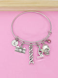 Crime Scene Investigation Bangle, DNA, Microscope, Camera, Forensic Science Specialist, Scientist Gift, Doctor Gift, Researcher Gift, N4757