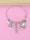 Crime Scene Investigation Bangle, DNA, Microscope, Camera, Forensic Science Specialist, Scientist Gift, Doctor Gift, Researcher Gift, N4757