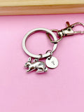 Silver Rabbit Charm Keychain, Rabbit Aninal Charm, Farmer Pet Jewelry Gift, N5747A