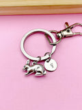 Silver Rabbit Charm Keychain, Rabbit Aninal Charm, Farmer Pet Jewelry Gift, N5747A