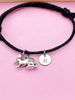 Silver Rabbit Charm Bracelet, Rabbit Animal Charm, Farmer Pet Jewelry Gift, N5747D