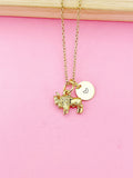 Gold Buffalo Charm Necklace, N501