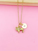 Gold Buffalo Charm Necklace, N501