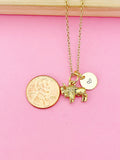 Gold Buffalo Charm Necklace, N501