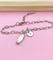 Silver Skateboard Charm Bracelet, Skateboard Jewelry Gift, N5749B