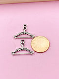 Silver Clothe Hanger Charm Bracelet, Clothes Hanger Jewelry Gift, N5750