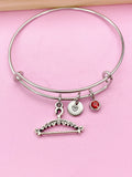 Silver Clothe Hanger Charm Bracelet, Clothes Hanger Jewelry Gift, N5750