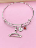 Silver Clothe Hanger Charm Bracelet, Clothes Hanger Jewelry Gift, N5750