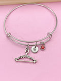 Silver Clothe Hanger Charm Bracelet, Clothes Hanger Jewelry Gift, N5750