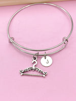 Silver Clothe Hanger Charm Bracelet, Clothes Hanger Jewelry Gift, N5750A