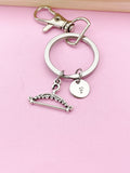 Silver Clothe Hanger Charm Keychain, Clothes Hanger Jewelry Gift, N5750D