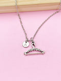 Silver Clothe Hanger Charm Necklace, Clothes Hanger Jewelry Gift, N5750E
