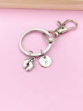 Silver Baby Footprint Charm Keychain, Baby Feet Jewelry Gift, N5751D