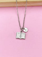 Silver Holy Bible Charm Necklace, Holy Bible Jewelry Gift, N5752