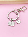 Silver Holy Bible Charm Keychain, Holy Bible Jewelry Gift, N5752A