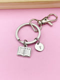 Silver Holy Bible Charm Keychain, Holy Bible Jewelry Gift, N5752A