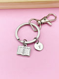 Silver Holy Bible Charm Keychain, Holy Bible Jewelry Gift, N5752A