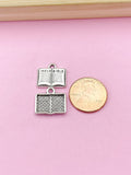 Silver Holy Bible Charm Bracelet, Holy Bible Jewelry Gift, N5752B
