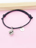 Silver Present Gift Box Charm Bracelet, Present Gift Box Jewelry Gift, N5753