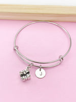 Silver Present Gift Box Charm Bracelet, Present Gift Box Jewelry Gift, N5753A