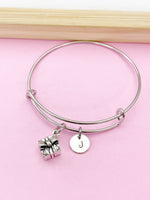 Silver Present Gift Box Charm Bracelet, Present Gift Box Jewelry Gift, N5753A