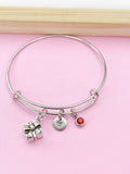 Silver Present Gift Box Charm Bracelet, Present Gift Box Jewelry Gift, N5753B
